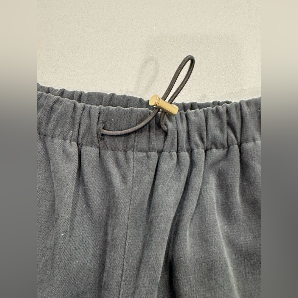 ZARA Charcoal Pull-On Casual Pants Relaxed Straight Leg Elastic Waist XS - Picture 5 of 15